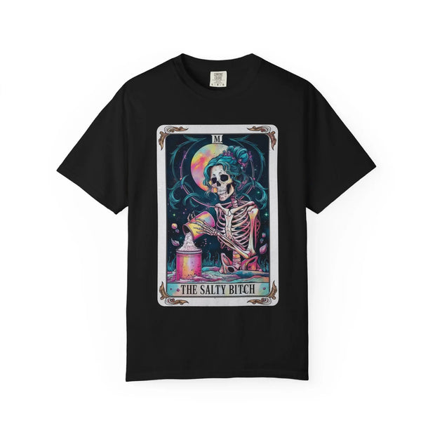 The Salty Bitch Skeleton Tarot Comfort Colors Tee LavenderCeleste