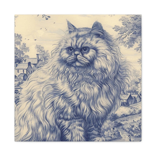Persian Cat Canvas by Jouy Matte Canvas Art LavenderCeleste
