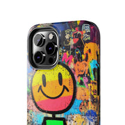 Rainbow Graffiti Smiley Tough Phone Case LavenderCeleste