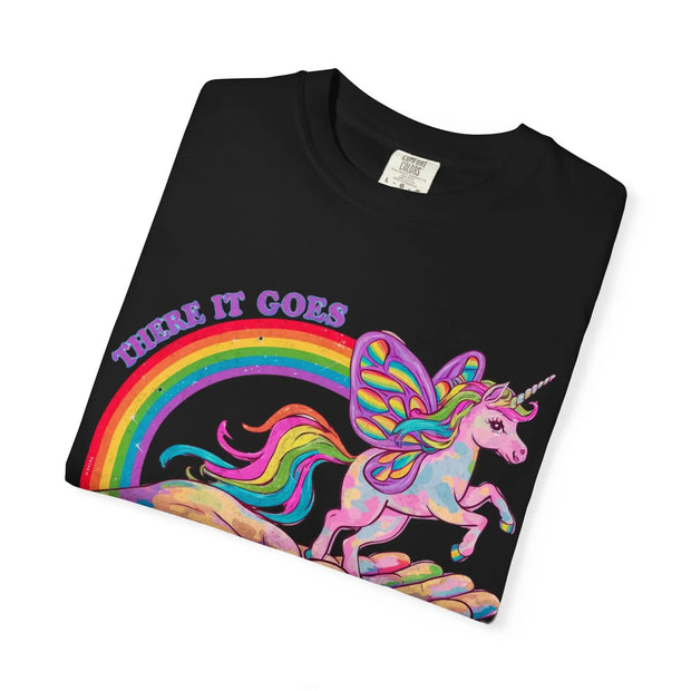 There It Goes My Last Fuck Funny Unicorn Comfort Colors Tee LavenderCeleste
