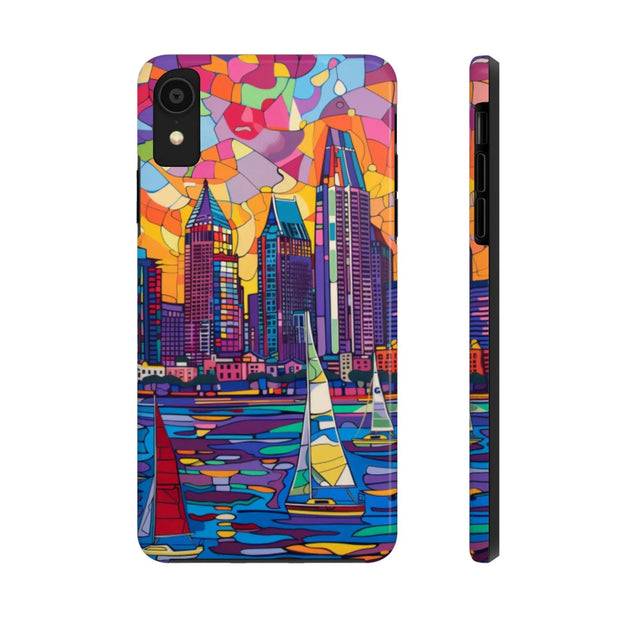 San Diego Skyline Pop Art Tough Phone Case LavenderCeleste