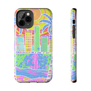 South Beach Miami Mosaic Art Tough Phone Case LavenderCeleste