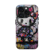 Goth Street Cat Pop Art Graffiti Tough Phone Case LavenderCeleste