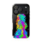 Psychedelic Neon UFO Abduction Tough Phone Case LavenderCeleste