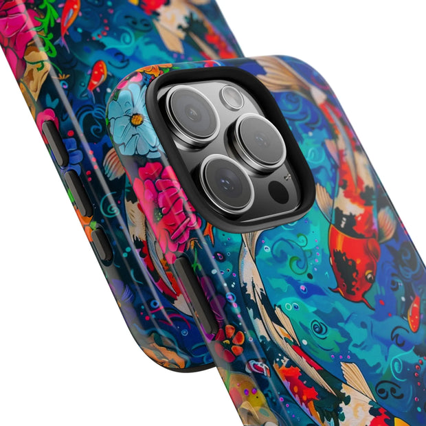 Vibrant Koi Pond Pop Art Tough Phone Case