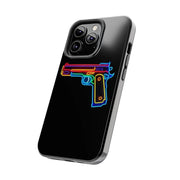 Neon Rainbow Gun Tough Phone Case – Bold Retro Vaporwave Aesthetic Printify