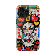 Queen of Hearts Pop Art Tough Phone Case LavenderCeleste