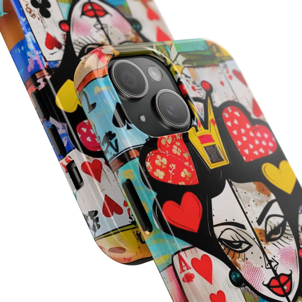 Queen of Hearts Pop Art Tough Phone Case LavenderCeleste