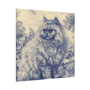 Persian Cat Canvas by Jouy Matte Canvas Art LavenderCeleste