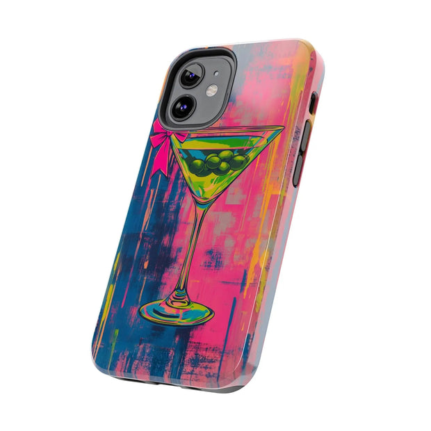 Neon Martini Pop Art Tough Phone Case Printify