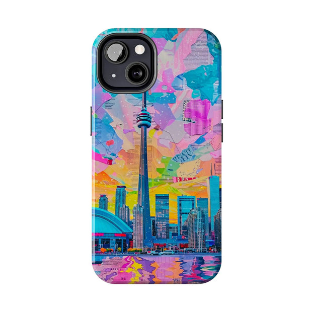 Toronto Pop Art Collage Skyline Tough Phone Case LavenderCeleste