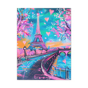 Pink Paris Eiffel Tower Dreamy Matte Canvas Art LavenderCeleste