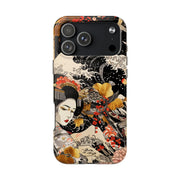 Golden Geisha Wave Japanese Art Tough Phone Case