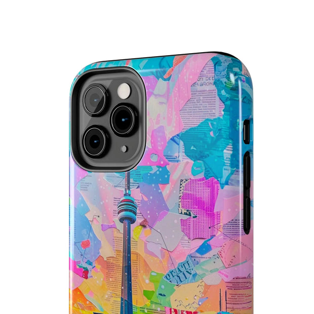 Toronto Pop Art Collage Skyline Tough Phone Case LavenderCeleste