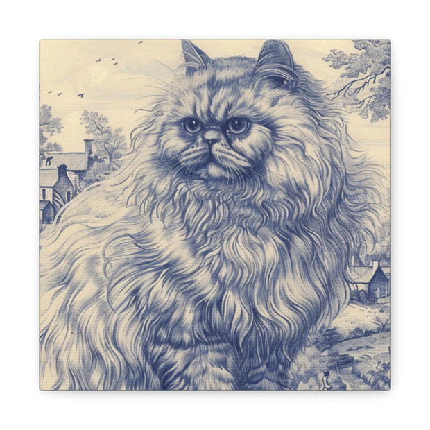 Persian Cat Canvas by Jouy Matte Canvas Art LavenderCeleste