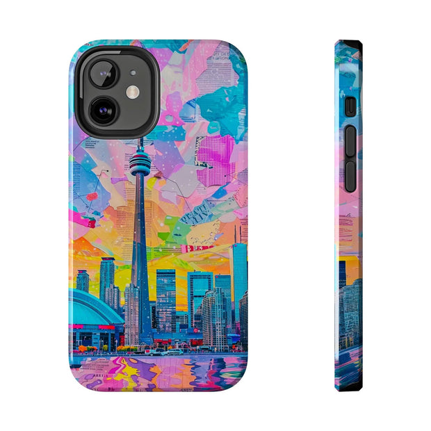 Toronto Pop Art Collage Skyline Tough Phone Case LavenderCeleste