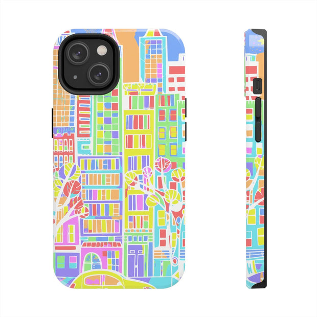 Upper East Side Pastel City Tough Phone Case LavenderCeleste