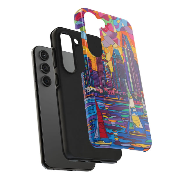 San Diego Skyline Pop Art Tough Phone Case LavenderCeleste