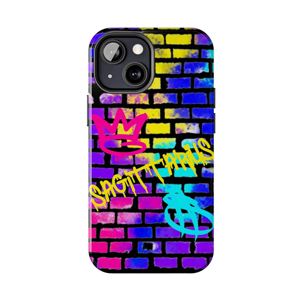Sagittarius Graffiti Wall Zodiac Tough Phone Case LavenderCeleste