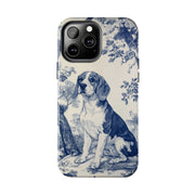 Blue Toile Beagle Country Scenic Tough Phone Case LavenderCeleste