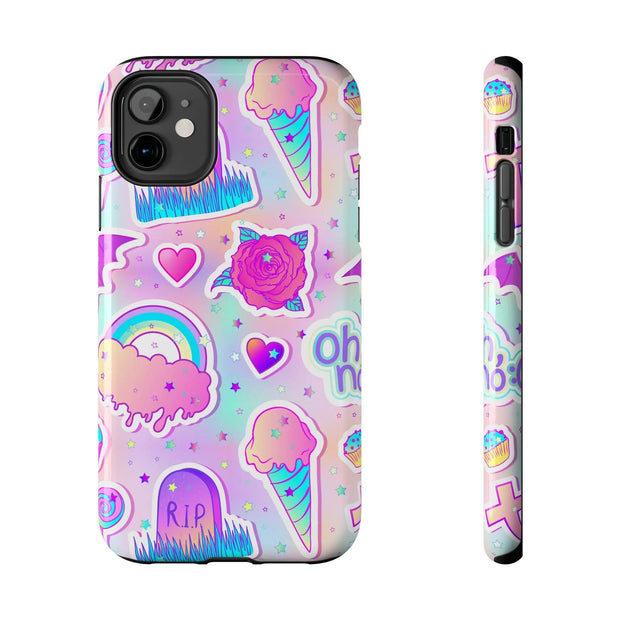 Pastel Goth Kawaii Graveyard Tough Phone Case LavenderCeleste