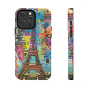 Paris Street Art Collage Tough Phone Case LavenderCeleste