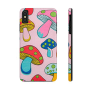 Retro Groovy Mushroom Tough Phone Case LavenderCeleste