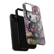 Goth Street Cat Pop Art Graffiti Tough Phone Case LavenderCeleste