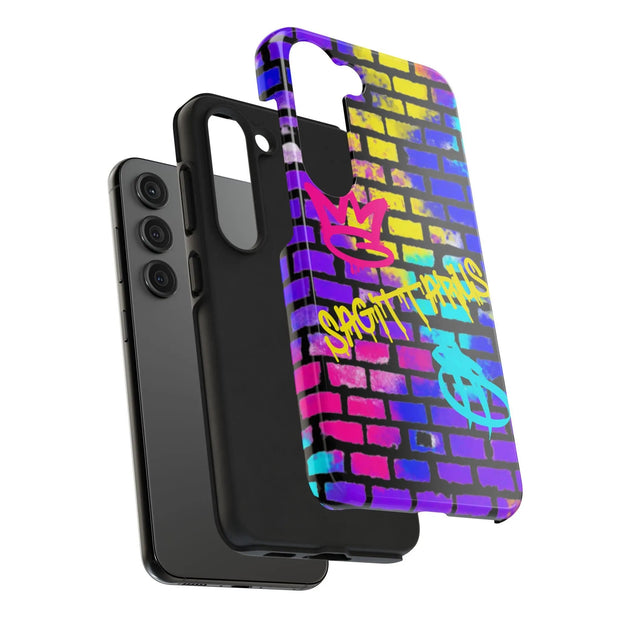 Sagittarius Graffiti Wall Zodiac Tough Phone Case LavenderCeleste