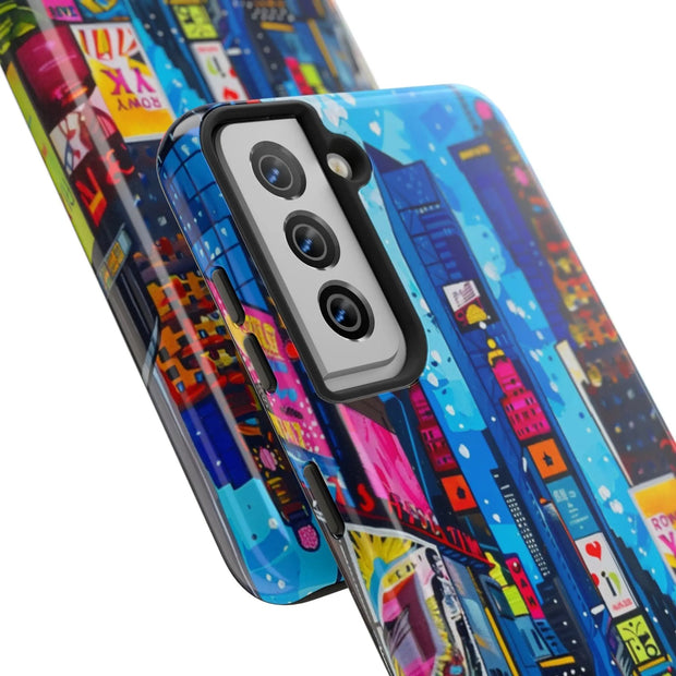 Times Square NYC Pop Art Tough Phone Case LavenderCeleste