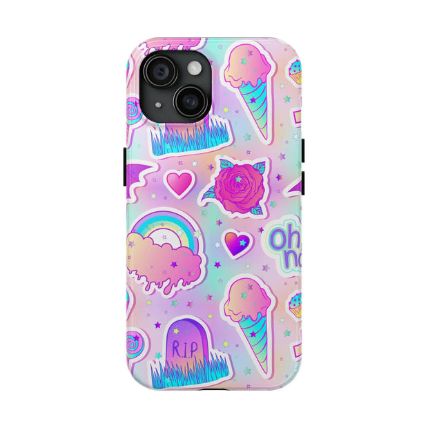 Pastel Goth Kawaii Graveyard Tough Phone Case LavenderCeleste