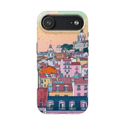 Lisbon Portugal Tough Phone Case – Pastel City Skyline Aesthetic