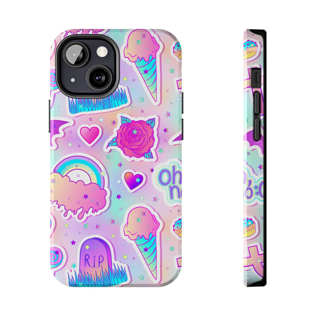 Pastel Goth Kawaii Graveyard Tough Phone Case LavenderCeleste