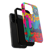 Trippy Psychedelic Desert Cactus Tough Phone Case LavenderCeleste