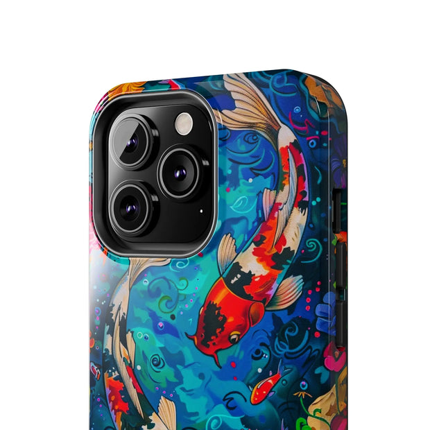 Vibrant Koi Pond Pop Art Tough Phone Case