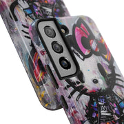 Goth Street Cat Pop Art Graffiti Tough Phone Case LavenderCeleste