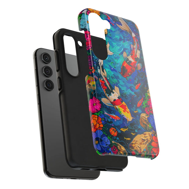 Vibrant Koi Pond Pop Art Tough Phone Case