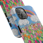 Rainbow Tulip Field Tough Phone Case LavenderCeleste