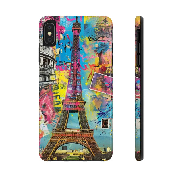 Paris Street Art Collage Tough Phone Case LavenderCeleste