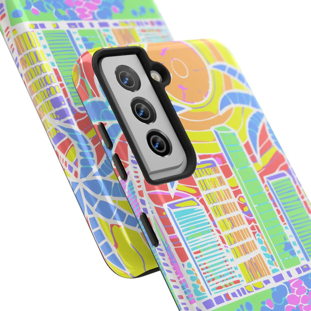 South Beach Miami Mosaic Art Tough Phone Case LavenderCeleste