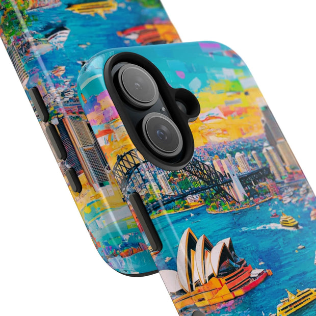 Sydney Collage Skyline Art Tough Phone Case LavenderCeleste