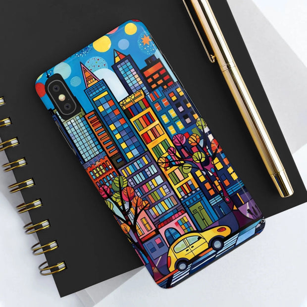 Upper Eastside NYC Pop Art Tough Phone Case LavenderCeleste