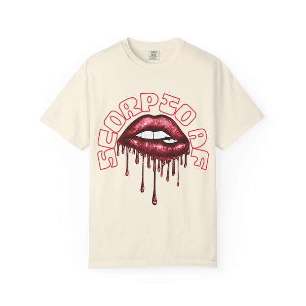 Scorpio AF Dripping Lips Zodiac Comfort Colors Tee LavenderCeleste