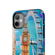 London Big Ben Collage Tough Phone Case – Vibrant City Pop Art Design