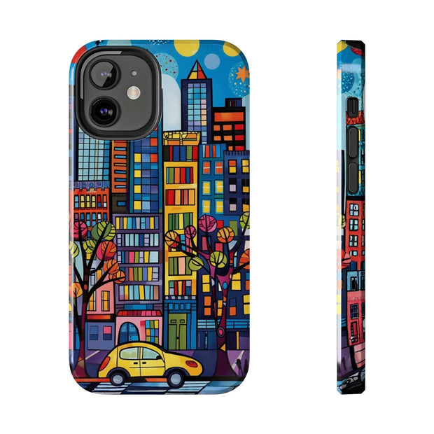 Upper Eastside NYC Pop Art Tough Phone Case LavenderCeleste