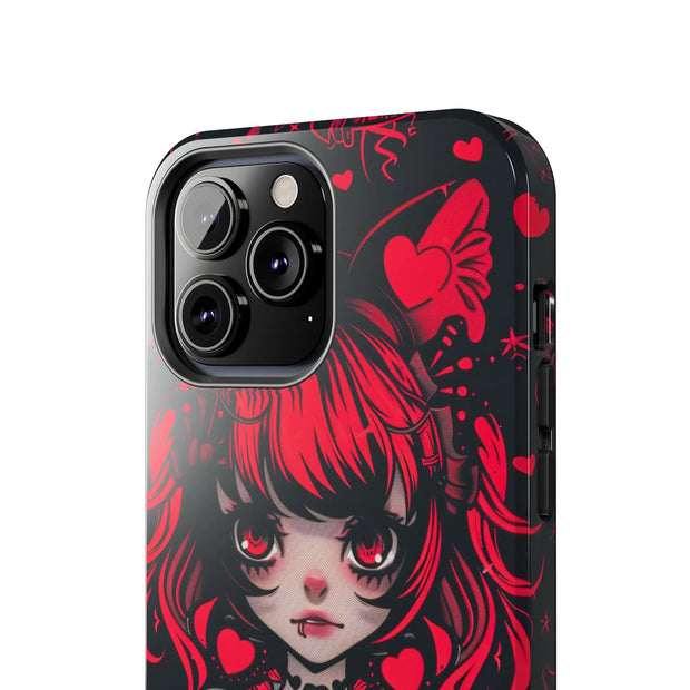 Kawaii Gothpunk Red Heart Tough Phone Case