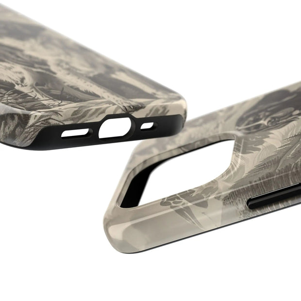 Saint Bernard Toile de Jouy Vintage Tough Phone Case LavenderCeleste