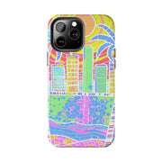 South Beach Miami Mosaic Art Tough Phone Case LavenderCeleste
