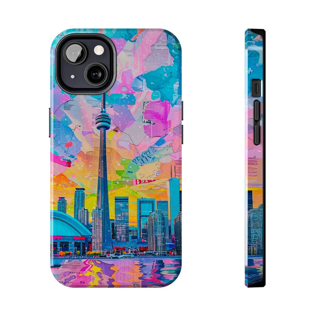 Toronto Pop Art Collage Skyline Tough Phone Case LavenderCeleste