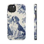 Blue Toile Beagle Country Scenic Tough Phone Case LavenderCeleste